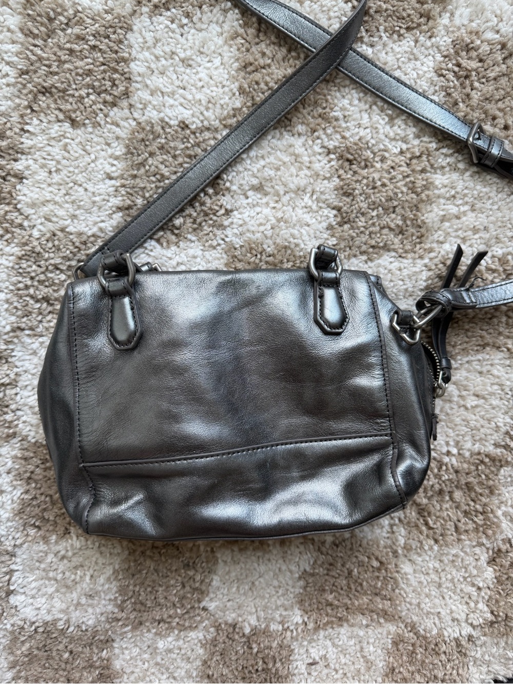 Cool Metallic Gunmetal Crossbody Bag
